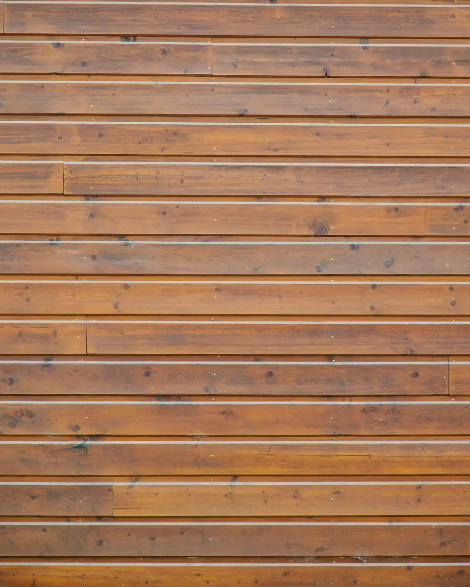 Las mismas tablas lijadas y aceitadas, de color miel parejo